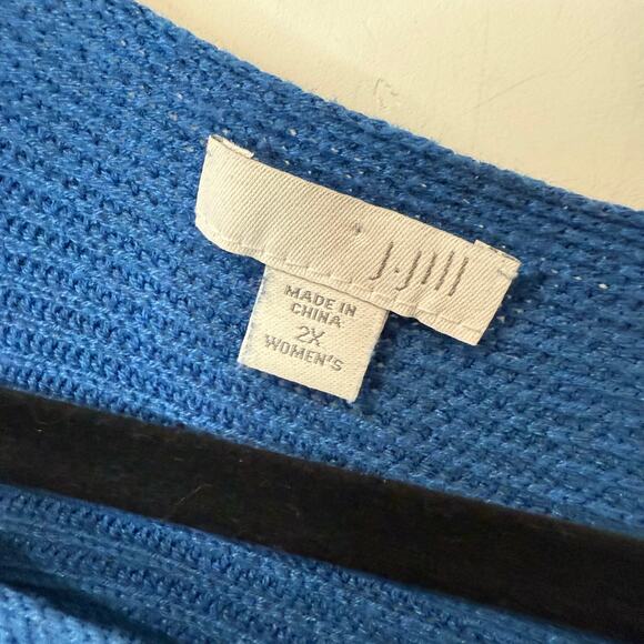 J. Jill Women's Sweater Tunic Boatneck Pullover Knit Cotton Blend Plus 2X - Picture 4 of 8